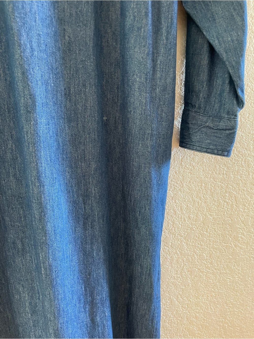 Ralph Lauren Denim Midi Shirt Dress Duster in Indigo Blue Vintage 70s 80s - Picture 12 of 13